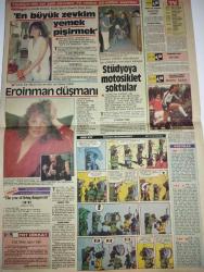 RENK GÜNLÜK GAZETESİ-20 Haziran 1984- Pınar Afşar-İrem Erez-Ayşekân Yıldız-Abdullah Vefiköz-Süleyman Cüner-Turan Arıkan-Taner Dedegolu-Hüma Hatun-Piri Reis-Necdet Selener-Aydın Şener-Pamela Sue Martin-Körfez’den Esintiler-Almanaya-İspanya-Bir yıldız doğuyor-Kadın takılarında Hitit Frig ve Urartu modası-Siyasete veda balıkçılığa merhaba-Kamer Çengi-Osmanlı seyyahları Batılılaşma hareketlerinin öncüsü oldular-En büyük zevkim yemek pişirmek-Eroinman düşmanı-Stüdyoya motosiklet soktular