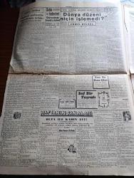 Cumhuriyet Gazetesi - 22 Birinciteşrin (Aralık) 1944 - Moskova tebliği yazan Nadir Nadi Başmakale - Moskova'da verilen kararların akisleri - Pravda Gazetesi Şayanı dikkat bir makale neşretti - filipinler'e yapılan ihraç Amerikalıların taktik ettiği plan Japonları gafil Avladı - zeytinyağı fiyatları ucuzluyor - harp sonrası ve Amerikan ordusu - İngiliz ordusu selanik'e yürüyor fotoğraf - Pasifik harbinden fotoğraflar - müttefiklerin yeni taarruzu - Aachen şehrinde 10.000 esir alındı fotoğraf - haftanın şakaları yazan Burhan Felek - bugün yapılacak maçlar - Fenerbahçe Beşiktaş maçı - Galatasaray Beyoğluspor maçı - Yugoslav kraliyet hükümeti Staline teşekkür ediyor - vahşi aşk filmi Bugün Melek sinemasında - dans cenneti Taksim belediye gazinosunda -  Lorel Hardy filmi bugün İpek sinemasında - Mualla Gökçay maksim'de - Zehra bilir Safiye Tokay her akşam novotni Oteli altında aile saz salonunda - İstanbul belediyesi şehir tiyatroları dram kısmında Atinalı Timon komedi  meraklı kadınlar