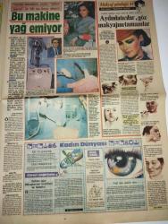 RENK GÜNLÜK GAZETESİ-10 Temmuz 1984-Mick Jagger-Cemil İpekçi-Joan collins-Ahmet Yıldızalp-Hülya Işıl-inat için şarkıcı oldu Aldo-biblo gibi bebek-Elizabeth scarlett-Joan collins-falz try-bulmaca-yılın sayısı-Anadolu’da kadın evliyalar-Emine Banu-tombul yanaklar koyu tonlu bir anlık gölgelenir-makyaj günlüğü-vücutta istenmeyen yağlar çekme sistemi ile 500.000 TL’ye alınıyor-Fransız doktor illouz-kadın dünyası-Taner Dedeoğlu-yarım milyon TL-Nilgün akçaoğlu-taksim’de soygun-bilge Şen-Yüksel gözen-Alpay İzer-Aytaç Arman-Sezen Aksu-harika köpek hırsız peşinde filmi-Sezen Aksu-tendeki yabancı-video dünyasından sizin için seçtiklerimiz-radyolar-sayfa sayısı dörttür