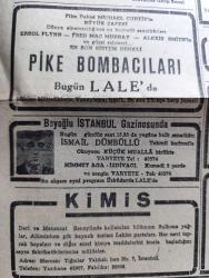 Bayram Gazetesi - 29 İkinciteşrin (Kasım) 1944 - büyük ideale doğru yazan Muvaffak Galip Sunal başmakale - Sovyet Fransız görüşmeleri - Roer ırmağında Alman müdafaa hattına girildi - General De Gaulle bugün Moskova'da bulunacak fotoğraf - harp ateşiyle harap olmak tehlikesinde bulunan Budapeşte şehrinden bir görünüş - merhum Ahmet Mithat'ın hatırası anılacak - Hollanda Almanya topraklarından pay talep ediyor - Ankara muhteliti İstanbul b takımını 2 0 yendi fotoğraf - Bayram gözüyle yazan Hasan Kumçayı - Amerika'dan 135 milyon liralık malzeme alıyoruz- beslemenin aşkı yazan Mahmut Yesari - Bayram günlerinde ne kesilir yazan Burhan Felek  - İsfendiyar Esat Kadaster - İsmail dümbüllü Beyoğlu İstanbul Gazino'sunda - sinema alemi mecmuası çıktı - kahramanlar destanı şık ve yıldız sinemalarında - ses Tiyatrosu opereti kapan - Lorel ve Hardy pasif korunma memurları Kadıköy Opera sinemasında - Hamiyet Yüceses Selahattin Pınar Hamdi Tokay Zehra bilir Novotni oteli altında aile saz salonunda -