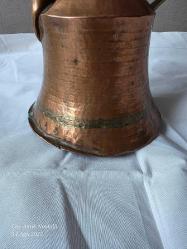 Antika Muazzam Patinaya Sahip Trabzon Bakır İbrik 30 cm