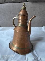 Antika Muazzam Patinaya Sahip Trabzon Bakır İbrik 30 cm