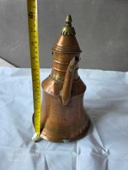 Antika Muazzam Patinaya Sahip Trabzon Bakır İbrik 30 cm