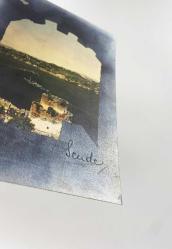 [FOTOĞRAF / ESKİ İSTANBUL] Hisar penceresinden Rumeli Hisarı ve Boğaz. Foto Sander (Elle renklendirilmiş)