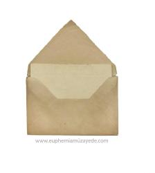 [OSMANLICA DAVETİYE / DÜĞÜN / KADIKÖY] İffet Hanım'la Sadık Bey'in Kadıköy Bahariye Caddesi'nde düzenlenecek olan velime (düğün) cemiyetine ait Osmanlıca davetiye ve zarfı