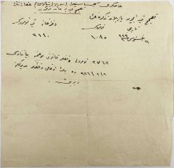 [AZINLIKLAR - GAYRİMÜSLİM] Osmanlıca el yazması Hasköy Kilisesi [Hasköy Surp İstepanos Ermeni Kilisesi]'nin akaratının tashih kaydına ait makbuz senedi, 11 Ağustos 1329 tarihli