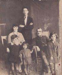 [FOTOĞRAF - CDV] 1927 Erken Cumhuriyet dönemi subay ve ailesi ayrılık hatırası (Osmanlıca yazılı)