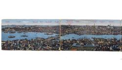 [KARTPOSTAL] İstanbul panaroma: İstanbul'un manzara-i umûmîsi = Panorama de Constantinople. Editör: M.J.C. (111x10 cm)