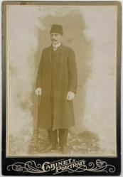 [KABİN FOTOĞRAF] Fransızca ve Kiril ile Kumanova (Makedonya) çift dilli damgalı ve Osmanlıca 