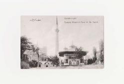 [KARTPOSTAL / CONSTANTINOPLE / İSTANBUL: Fontaine Ahmed et Place de Ste. Sophie - Sultanahmet Çeşmesi. Editör: M. J. P.