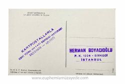 [KARTPOSTAL] Herman Boyacıoğlu Kartpostallarla Eski Türk Hayatı Sergisi Hatırası Constantinople Le grand cimetiere de Scutari (Karacaahmet Mezarlığı). Editör: E. F. Rochat
