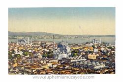 [KARTPOSTAL] Herman Boyacıoğlu Kartpostallarla Eski Türk Hayatı Sergisi Hatırası Constantinople Vue panoramique de Stamboul (İstanbul Panoraması). Editör: E. F. Rochat