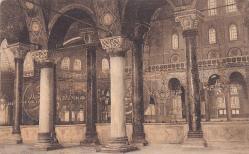 [KARTPOSTAL / ESKİ İSTANBUL] İstanbul - Ayasofya Cami İç Görünüm = Constantinople, S.te Sophie Ca Galerie. Editör: E. F. Rochat