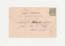 [KARTPOSTAL] Grand Rue Pera - Constantinople'a gönderilmiş, 1908 tarihli, Fransız posta pullu ve damgalı