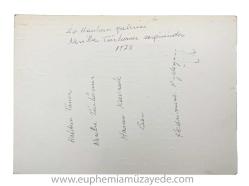 [FOTOĞRAF / TÜRK RESİM SANATI] Haldun Taner, Nesibe Türkömer, Hasan Kavruk, Nermin Pura (1923-) ve Kadrünisa Aydemir İş Bankası Galerisi Nesibe Türkömer Sergisinde - 1978