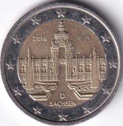 Almanya 2 Euro, 2016 D Zwinger, Saksonya
