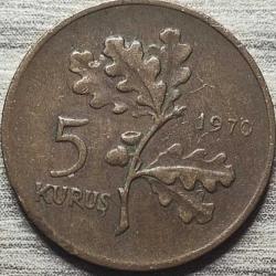 1970 Tedavül 5 Kuruş