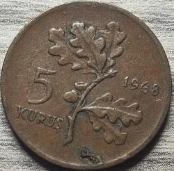 1968 Tedavül 5 Kuruş