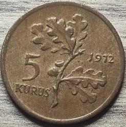 1972 Tedavül 5 Kuruş