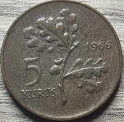 1966 Tedavül 5 Kuruş
