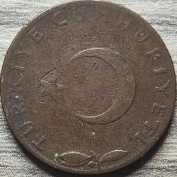 1958 Tedavül 5 Kuruş