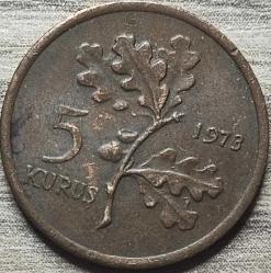 1973 Tedavül 5 Kuruş