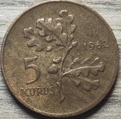 1962 Tedavül 5 Kuruş