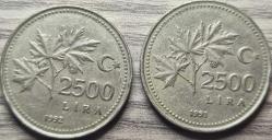 1991-1992 Tedavül 2500 Lira İkili Set
