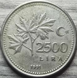 1991 Tedavül 2500 Lira
