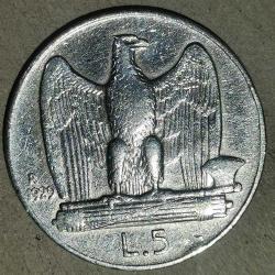 LOT.13 » İTALYA  1929 5  LİRE   GÜMÜŞ 5  GRAM