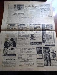 Cumhuriyet Gazetesi - 16 Ekim 1960 - Savcı Celal Bayar Ve Nedim Ökmen İçin En Az Beş Yıl Hapis Cezası İstedi - Nedim Ökmen Suçu Celal Bayar'a Atmakta Israr Ediyor - Celal Bayar'ın Kızı Nilüfer Gürsoy Dünkü Duruşmayı Ağlaya Ağlaya Takip Etti Fotoğraf- Başsavcı Altay Ömer Egesel'in Cumhuriyet'e Beyanatı Duruşmalar En Geç İki Ay İçinde Tamamlanacak fotoğraf - Celal Bayar duruşma salonuna getirilirken fotoğraf-  Eski Devlet Demiryolları Genel Müdürü Safa Yalçuk Dün Tahliye Edildi Fakat - Demokrat Parti'nin Organı Olan Radyo Meselesi Yüksek Soruşturma Kurulunda - Yassıada İntibaları Yazan Cevat Fehmi Başkut - Yassıada'dan Portreler Adnan Menderes Yazan Cahit Tanyol - Uluslararası Tiyatro Festivali  -  inanmak güvenmek sağlamlık yazan Yaşar Kemal Köşe Yazısı - Nevzat Emiralp İstanbul Emniyet Müdürü Oldu - Resimli Roman Başkasının Günahı Çizen Yves Sayol - Fenerbahçe Karşıyakayı Güzel Bir Oyunla 7 1 Yendi - Beşiktaş Dünkü Maçta Adana Demirspor'u 3 0 Yendi - Buğday Bankası - Radyolin