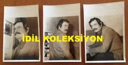 YEŞİLÇAM'IN UNUTULMAZ OYUNCUSU ve TRABZON'UN İFTİHARI TANJU GÜRSU'NUN ORİJİNAL 3'LÜ FOTOĞRAF SETİ - 18 x 12 cm EBADINDA - TANJU GÜRSU'NUN 1970'LERDE ÇEKİLMİŞ 3 FOTOĞRAFI
