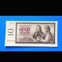 Çekoslovakya 10 korun 1960 Çil banknot kağıt para