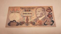 PARA  ÇOK KIYMETLİ Z91 SERİSİ.....Z91  282221 SERİ NOLU 6. EMİSYON 1000 LİRA TEMİZ STATÜSÜNDE(ENDERRRR) 86