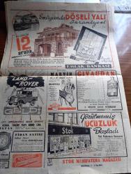 Cumhuriyet Gazetesi - 2 Aralık 1950 - biterken yazan Nadir Nadi Başmakale - Kore'de birliğimizin gösterdiği kahramanlık bütün dünyada heyecan yarattı - Kore'de birliğimizin savaştığı  Changchon nehri ve dolayları - 10.000 düşmana karşı 2000 Türk'ün mucizesi - Avrupa'da birliğimize hayranlık - Kore harbi zayiatı - verem sergisi dün sabah açıldı - sanatkar Vasfi Rıza Zobu'nun açtığı dava - Karanlık Oda Yazan Peride Celal Yazı Dizisi - tramvaylar kalkabilir mi yazdan Burhan Felek - Kızılay başkanlığına Doktor Nihat Reşat Belger seçildi - İstanbul'a gelecek İspanyol Revüsü - eşsiz sanatkar Hamiyet Yüceses Taksim kristal salonunda - Muammer Karaca tiyatrosu Belami maksim'de - Kore'den fotoğraflar - Yaşar Doğu'nun bu gece yapılacak Güneş müsabakalarına iştirak edememesi muhtemel - 1950-1951 Yunus Nadi mükafatı Milli mücadele'ye ait bir hatıra - Morina Balıkyağı Taksim Eczanesinde - Emlak Bankası - Land Rover geldi - İsviçre marvin kol ve cep saatleri gelmiştir - Attle Truman Görüşmesi