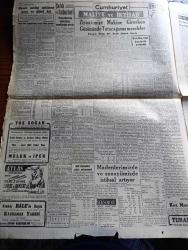 Cumhuriyet Gazetesi - 6 Aralık 1950 - Washington Konferansı harbi önler mi Cumhuriyet Başmakale - Kore'de askeri birliğimiz konservelerle yemek yerlerken fotoğraf - Kore'deki zayiatımıza dair ilk inanılır rakam - büyük taarruz'da bir topçu bataryamız atış esnasında fotoğraf - Amerika Avrupa'ya karşı hiddet ve infial içinde - genç milli takım Dün Mısır'a gitti fotoğraf - dün gece yapılan Güreş karşılaşmaları - Kahraman Yahudi Kadıköy Hale sinemasında - Karanlık Oda Yazan Peride Celal Yazı Dizisi - aman illallah artık yazan Burhan Felek -  İnönü stadı tamamlanıyor - Jan Dark filmi yalnız Lale Yıldız ve İnci sinemalarında - Tarzan maymun adam filmi Azak ve Turan sinemalarında - İstanbul belediyesi şehir tiyatroları dram kısmında Dilsizlerin dili komedi kısmında Tersine Dünya - Kore'den fotoğraflar - Kore'de bulunan Savaş uçaklarımızdan biri uçuş için hazırlanırken fotoğraf - Kore'den Türkiye'dekilere Mektup - Türkiye'den Kore'dekilere mektup - 1950-1951 Yunus Nadi Mükafatı - Hasan kolonya