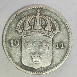İSVEÇ  1911   10  ÖRE  GÜMÜŞ  1,45  GRAM