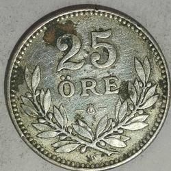 İSVEÇ 1914  25 ÖRE   GÜMÜŞ 2,42  GRAM