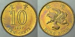 HONG KONG 10 CENT 1997 ÇİLALTI KONDİSYON.