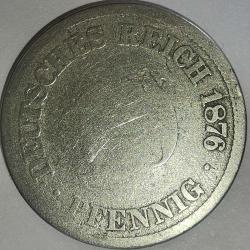ALMANYA 1876   10  PFENNIG
