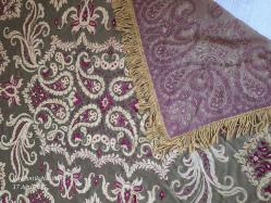 ALMAN İPEK KADİFE - MASA ÖRTÜSÜ 130X150 İYİ DURUMDA