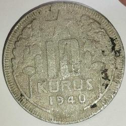TÜRKİYE 1940  10 KURUŞ  HALİYLE