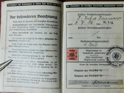 NAZİ  Alman İşçi Cephesi'nin katkı sınıfı PASAPORT muhteşem vergi pulları ile beraber çok iyi kondüsyonda