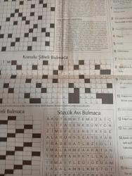 Cumhuriyet bulmaca Gazetesi doğum günü hediyesi-İlker mumcuoğlu-anahtar sözlük-küp bulmaca-geçen haftanın çözümleri-kare bulmaca-heceli akrostiş-konulu şifre bulmaca-heceli bulmaca-sözcük bulmaca-küp bulmaca-Armanlı bulmaca-Sedat yaşayan-959 sayılı Çengel bulmacanın yanıtları-güncel yayıncılık-Şener Şen -veysel Şatıroğlu -sayfa sayısı dört