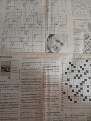 Cumhuriyet bulmaca Gazetesi doğum günü hediyesi-İlker mumcuoğlu-anahtar sözlük-küp bulmaca-geçen haftanın çözümleri-kare bulmaca-heceli akrostiş-konulu şifre bulmaca-heceli bulmaca-sözcük bulmaca-küp bulmaca-Armanlı bulmaca-Sedat yaşayan-959 sayılı Çengel bulmacanın yanıtları-güncel yayıncılık-Şener Şen -veysel Şatıroğlu -sayfa sayısı dört