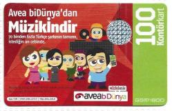 3K = KONTÖR  YÜKLEME  KARTI ( AVEA - 100  Kontör kart ) TEMİZ ve NADİR