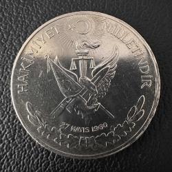 Gümüş 10 Lira 1960 İhtilal. Hakimiyet Milletindir. 27 Mayıs 1960