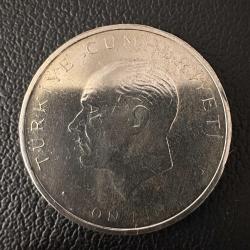 Gümüş 10 Lira 1960 İhtilal. Hakimiyet Milletindir. 27 Mayıs 1960