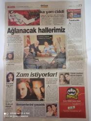 Milliyet 2000 Doğum Günü Gazetesi-5 Mayıs 2000-Gülay’ın sunduğu damlalar programının konuğu Seher Dilova-Yonca Evcimik-Melek Baykal-Fatma Yücel-Türkan Sabancı-Lale Manço-Neşe kavak-cavit kavak-olacak o kadar-Sina koloğlu-Zaga-can-kozmik-manuela arcuri-CNN Türk-yeşim Nur-ay yüzeyini inceleme-Amerikalı bilim adamları dünyaya çarpan bir yıldızın canların yok oluşunda önemli rol oynadığını iddia etti sayfa sayısı iki