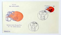 1972 FDC Kansere Karşı Savaş, Ankara, 10.10.1972, Filateli Evi İlk Gün Zarfı (FDC-196)